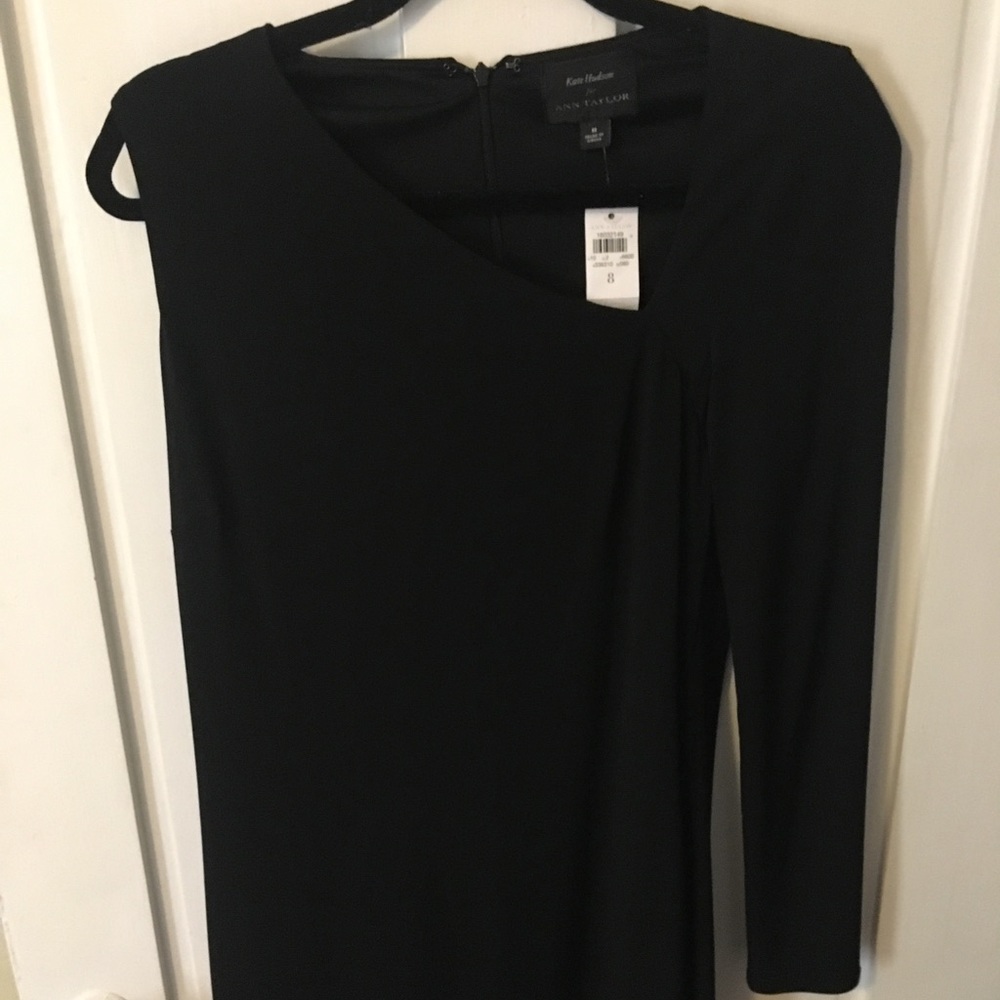 Black Asymmetrical One Sleeve Ann Taylor